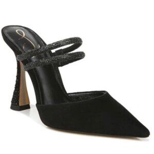 Sam Edelman Agustina Black Suede Heels 7.5